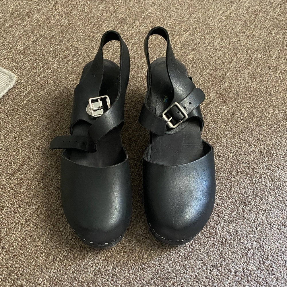 lotta from stockholm black highwood clog heels